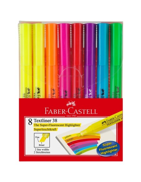 TEXTLINER 38 marcador Azul, Verde, Naranja, Rosa, Púrpura, Rojo, Amarillo 8 pieza(s)