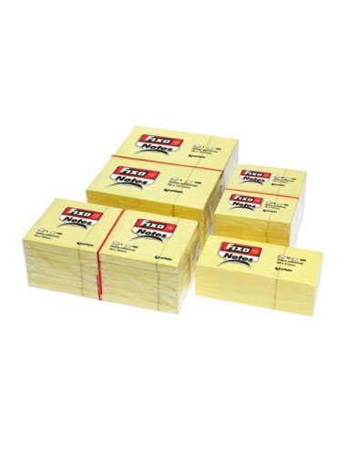 BLOC 100 NOTAS ADHESIVAS 75X75MM AMARILLAS FIXO 65205460