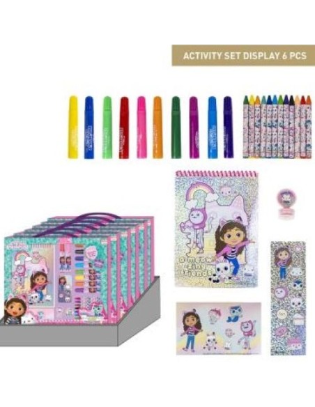 SET DE PAPELERIA COLOREABLE GABBYS DOLLHOUSE 30X30X25CM