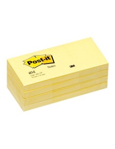Notes, 1.5 in x 2 in, Canary Yellow, 12 Pads/Pack nota autoadhesiva Amarillo 100 hojas Autoadhesivo