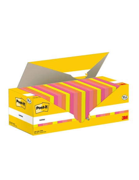 3M , Haftnotizen, mehrfarbig nota autoadhesiva Plaza Magenta, Naranja, Rosa, Amarillo 100 hojas Autoadhesivo