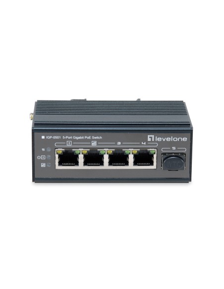 IGP-0501 switch Gigabit Ethernet (10/100/1000) Energía sobre Ethernet (PoE) Negro
