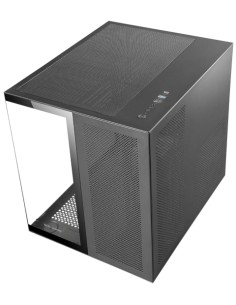 MC-NOVAM, Caja Compacta Custom MicroATX, Doble Ventana Cristal Templado Continuo, Estructura Modular Doble Cámara, Rejilla Front