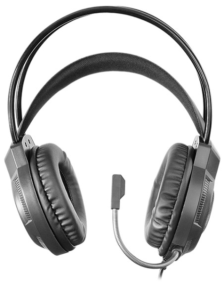 MH124, Auriculares Gaming FRGB Rainbow, Diseño Ergonómico, Micrófono Flexible, Control de Volumen, Cascos Gaming, Windows, Linux