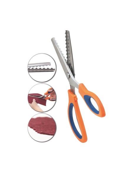 TIJERAS DENTADAS FAIBO FIELTRO 24CM 7640B-5 ONDAS