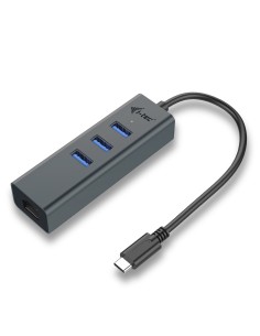 Metal USB-C HUB 3 Port + Gigabit Ethernet Adapter