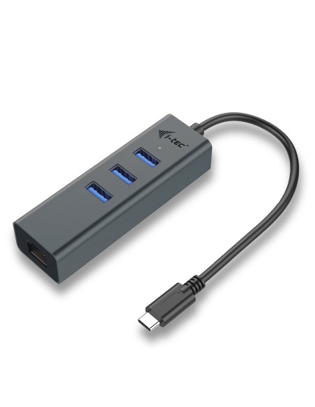 Metal USB-C HUB 3 Port + Gigabit Ethernet Adapter