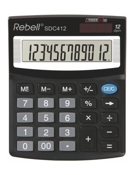 CALCULADORA SOBR.REBELL 12 DIG. SDC412