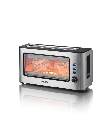 TO-100.014A tostadora 6 2 rebanada(s) 1000 W Negro, Acero inoxidable