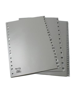 GRAFOPLAS SEPARADORES NUMERICOS 1-31 A4 PP GRIS