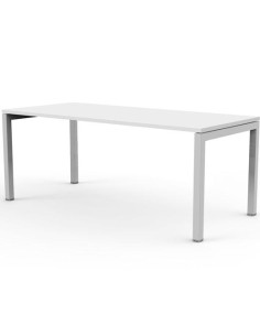 ARTEXPORT MESA ESCRITORIO VENERE 140 CON 4 PATAS DE METAL 40X40MM TABLERO 22MM BLANCO