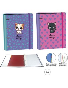 CAJA 2 CARPEBLOCKS A4 120H 4 SEPARADORES CATS SURTIDAS