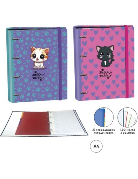CAJA 2 CARPEBLOCKS A4 120H 4 SEPARADORES CATS SURTIDAS
