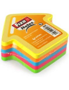BLOC 250 NOTAS ADHESIVAS FLECHA 76X76MM COLORES NEON