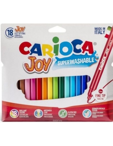ESTUCHE 18 ROTULADORES CARIOCA JOY PUNTA FINA