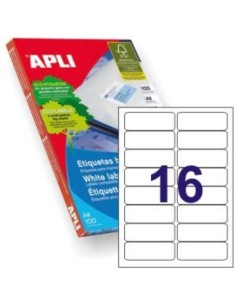 C 100 HOJAS ETIQUETAS FT IM 105X35 APLI CANTOS RECTOS