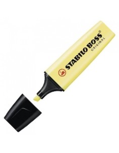 C 10 marcador fluorescente amarillo cremoso pastel stabilo boss 70 144