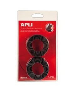 BLISTER CINTA ADHESIVO VELCRO 2X100CM NEGRO