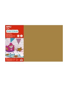 BLISTER 5 LAMINAS GOMA EVA MARRON 40X60 2MM APLI