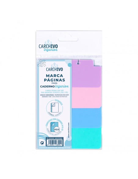 66164099 marcador de página Punto de libro flexible Multicolor 4 pieza(s)