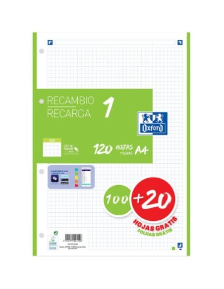 400158059 papel de cuaderno 210 x 297 mm (A4) 120 hojas