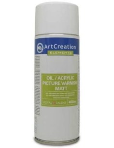 Barniz en spray mate 400ml para oleo y acrilico Artcreation