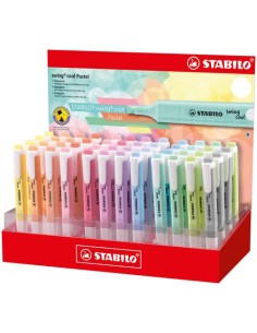 Exp 48 marcadores fluorescentes stabilo swing cool colores pastel
