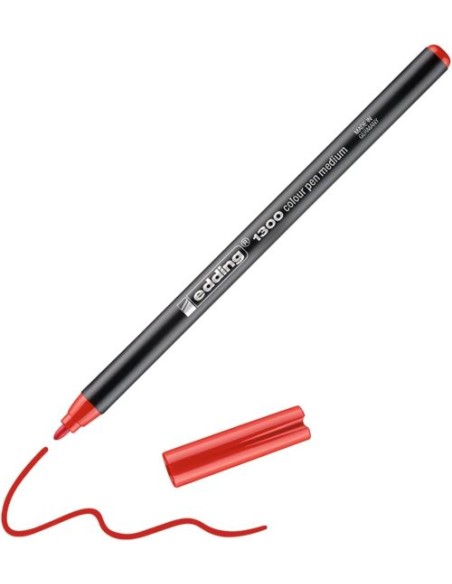 C 10 ROTULADOR EDDING 1300 ROJO 02 PUNTA DE FIBRA