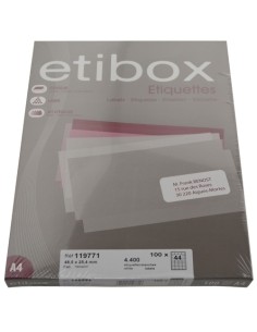 ETIQUETAS ADH.IMPR. ETIBOX A4 BLANCA CAJ