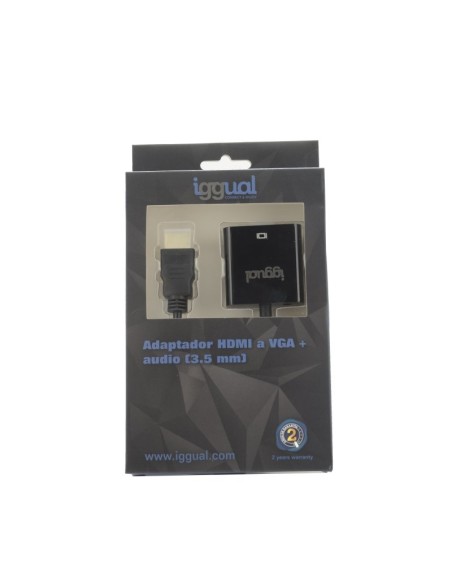 Adaptador HDMI a VGA + audio (3.5 mm)