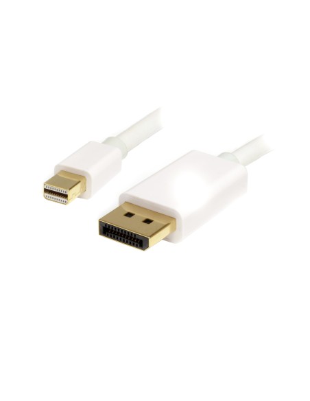 Cable de 2m Mini DisplayPort a DisplayPort 1.2 - Cable Adaptador Mini DisplayPort a DisplayPort 4K x 2K UHD - Cable para Monitor