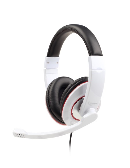 MHS-001-GW auricular y casco Auriculares Alámbrico Diadema Llamadas/Música Blanco