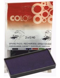 BLISTER 2 ALMOHADILLAS E40 AZUL COLOP