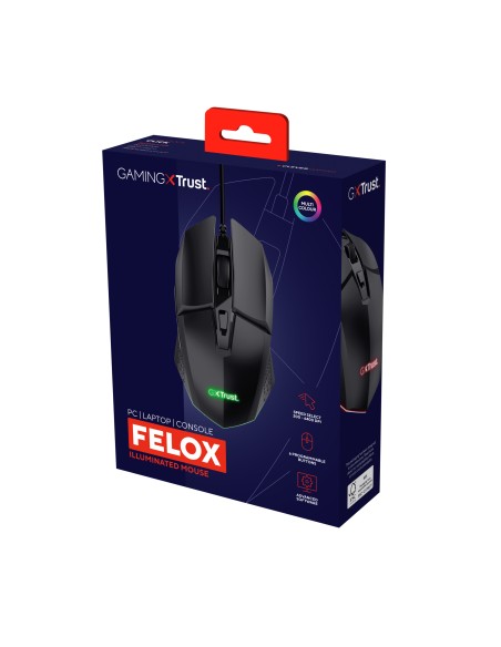 GXT 109 Felox ratón mano derecha USB tipo A Óptico 6400 DPI GXT 109 Felox ratón mano derecha USB tipo A Óptico 6400 DPI