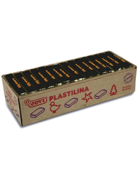 PASTILLAS PLASTILINA 350 G - NEGRO JOVI - 1 pieza(s) 7215