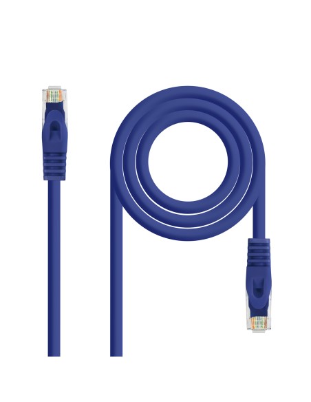 Cable de red latiguillo RJ45 LSZH Cat.6A UTP AWG24, Azul, 2.0m
