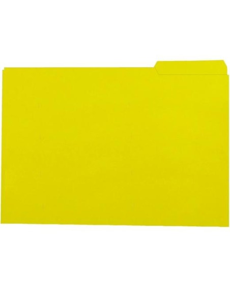 GIO SUBCARPETA CON PESTAÑA LATERAL DERECHA FOLIO CARTULINA 250GR AMARILLO INTENSO -50U-