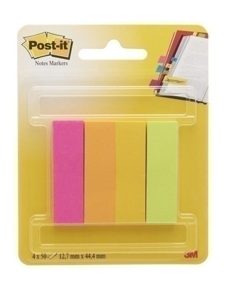 TACO NOTAS POST-IT 670-4CA 12,7X44,4 - Pack de 6 unidades