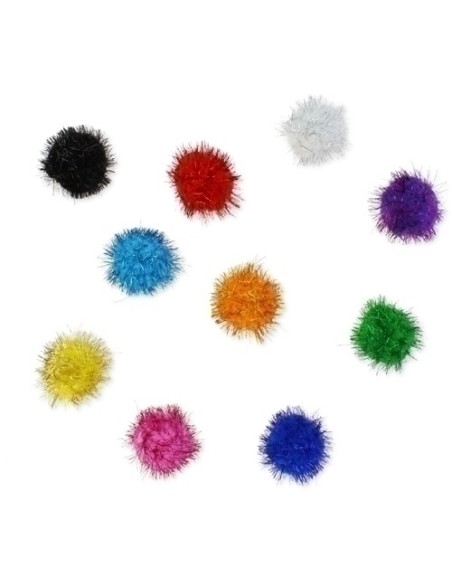 POM POM COLORES BRILLANTES 5 cm. PACK 52
