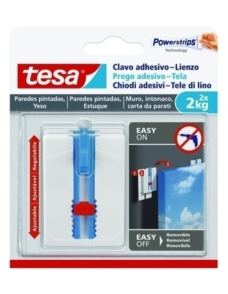 CLAVO ADHESIVO TESA AJUSTABLE LIENZO 2kg - Pack de 8 unidades