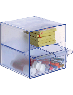 ARC CUBO C/2 CAJONES PEQ.CRISTAL 6706CR