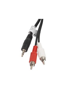 CA-MJRC-10CC-0050-BK cable de audio 5 m 3,5mm 2 x RCA Negro