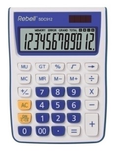 CALCULADORA MESA REBELL 12 DIG. 912 AZUL