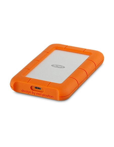 Rugged USB-C disco duro externo 4 TB Naranja, Plata