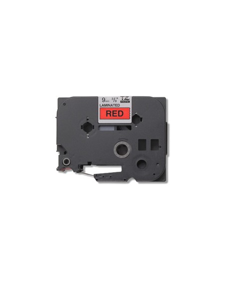 Gloss Laminated Labelling Tape - 9mm, Black/Red cinta para impresora de etiquetas TZ