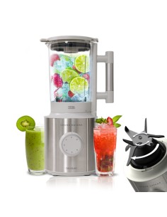 Grand Katana 2700MAX Total Destroy W 1,8 L Batidora de vaso 2700 W Gris, Acero inoxidable, Transparente
