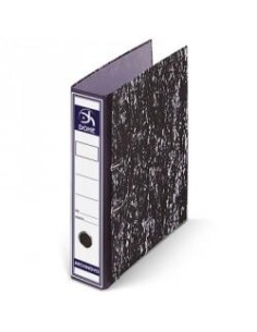 DOHE ARCHIVADOR ARCHINOVO CARTÓN RÍGIDO PALANCA FOLIO LOMO ANCHO RADO NEGRO JASPEADO