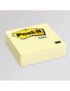 Notes, 4 in x 4 in, Canary Yellow, Lined, 300 Sheets/Pad, 1 Pad/Pack nota autoadhesiva Amarillo 300 hojas Autoadhesivo