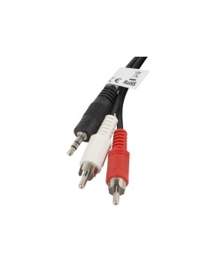 CA-MJRC-10CC-0020-BK cable de audio 2 m 3,5mm RCA Negro, Rojo, Blanco