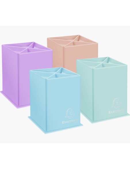 67896D porta lápices Cartón Azul, Coral, Verde, Mauve